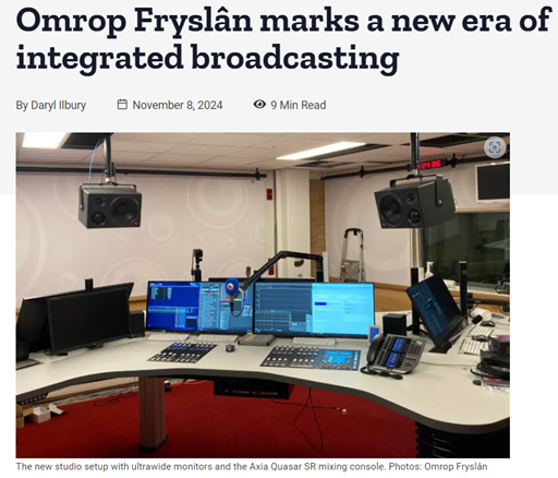 Omrop Fryslân in RedTech magazine Omrop Fryslân in RedTech magazine